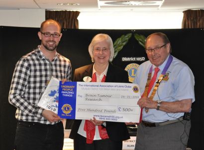 DG Partners Charity cheque presentation